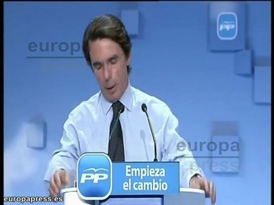 Aznar:"Derrotar a ETA significa que no se suplique"