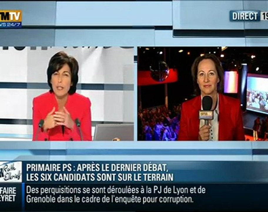 Ségolène Royal invitée de Ruth Elkrief sur BFM TV