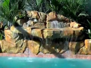 Pool waterfalls in Orlando Florida