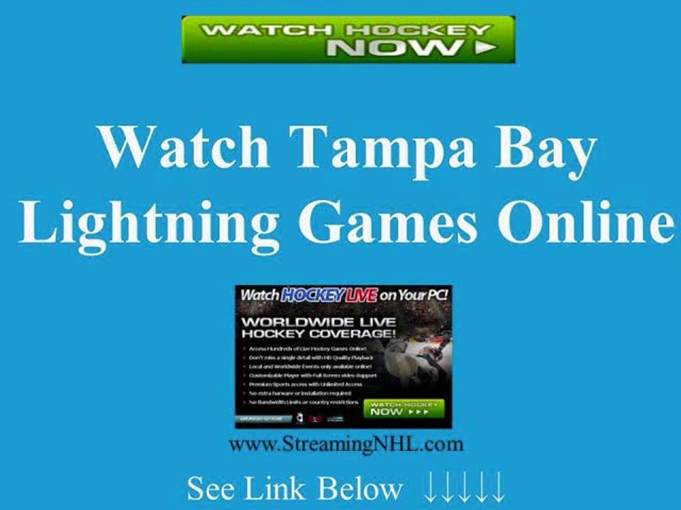 Watch TAMPA BAY Lightning Online Lightning Hockey Game Live Streaming