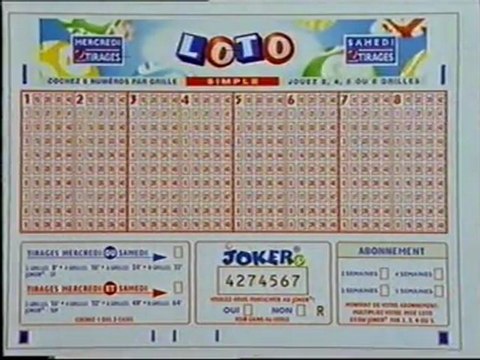 Publicité LOTO Francais des jeux 1999