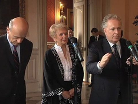 Point de presse d’Alain Juppé et du Premier ministre du Québec, Jean Charest (6.10.11)