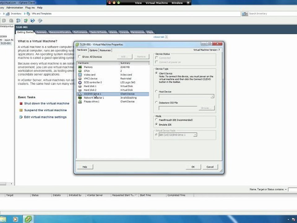 How To Mount an ISO from a Datastore in the vSphere Client