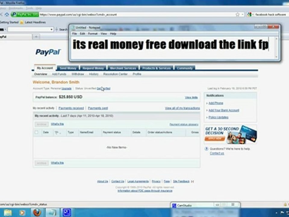 Paypal Caracker 2012 +MONEY