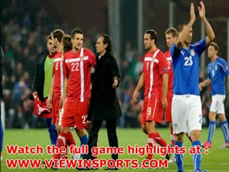 Serbia vs Italy 1-1 07/10/2011 Highlights (Euro 2012)