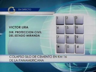 Colapso de silo de cemento en el kilómetro 16 de la Panamericana deja un herido