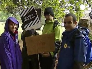 Los indignados desalojados de un parque en Bruselas