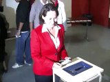 Ségolène Royal a voté à Melle ce matin