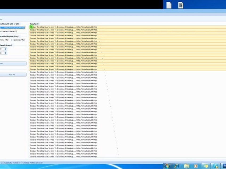 Tweet Scramble Software Demo for Twitter Users