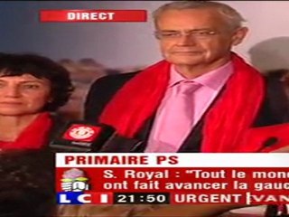 Ségolène Royal s'exprime à la suite du premier tour de la primaire PS