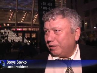 Shakira adds fireworks as Ukraine stadium opens