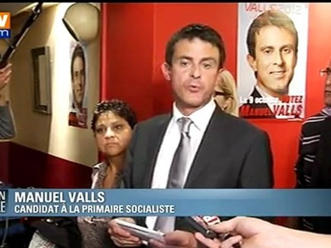 Primaire : Valls, 5e, appelle à voter Hollande