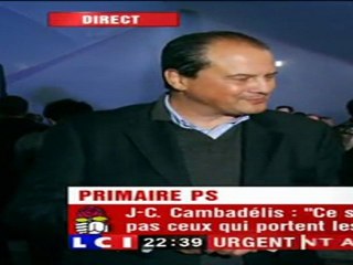 JC Cambadélis s'exprime sur le premier tour des primaires PS