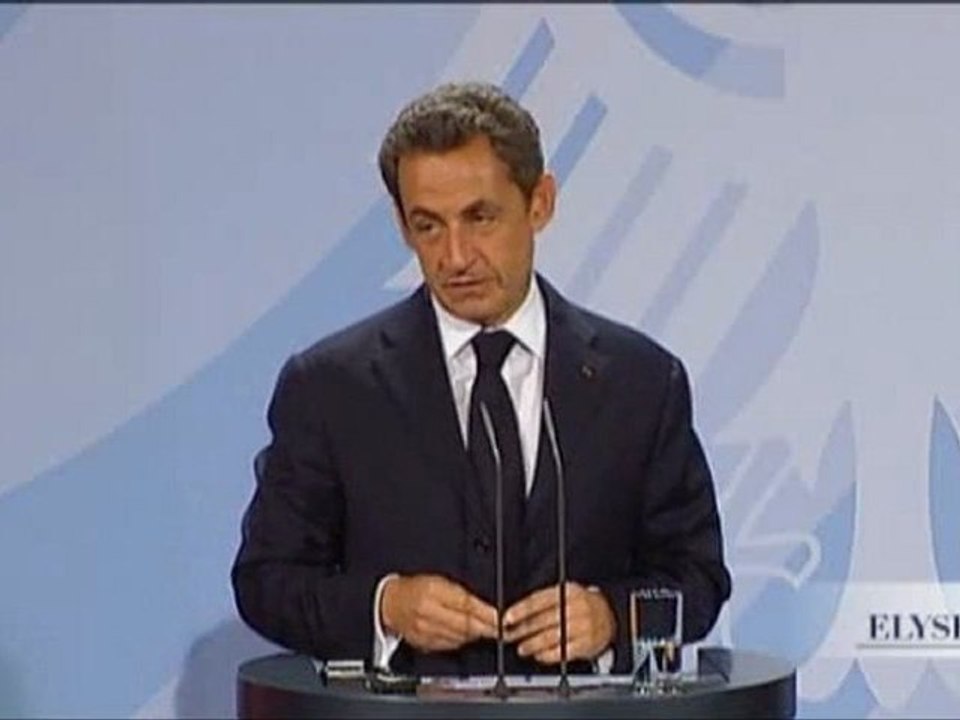 Conférence de presse de N. Sarkozy à Berlin