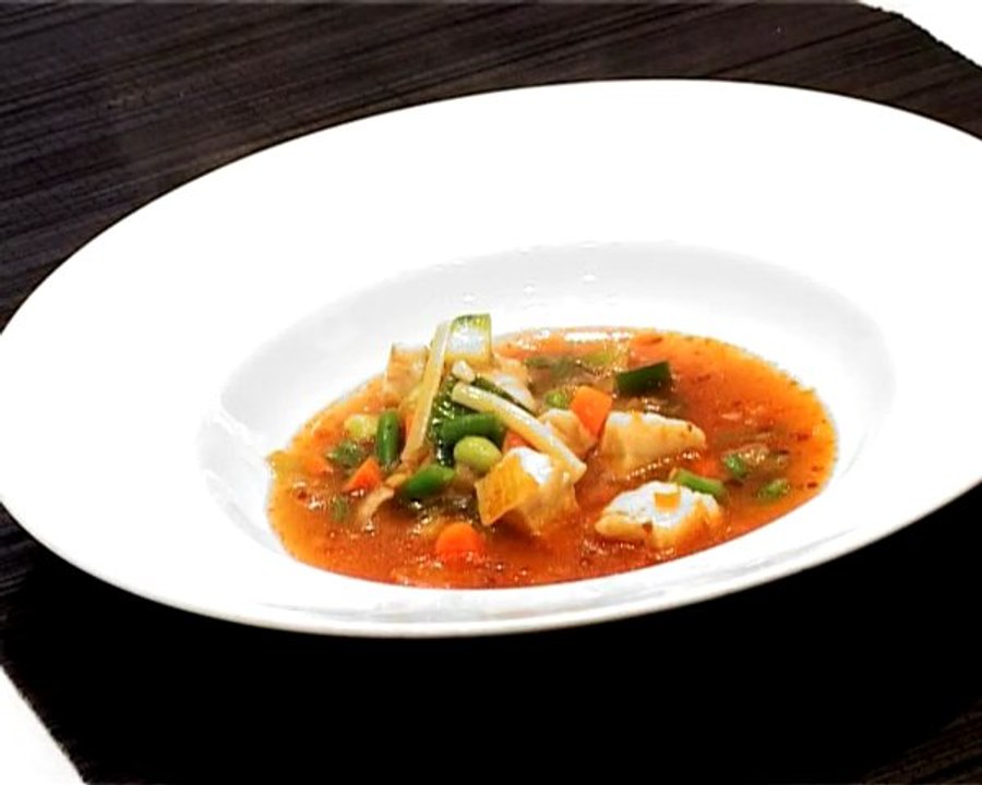 Minestrone mit saftigem Polar-Dorsch