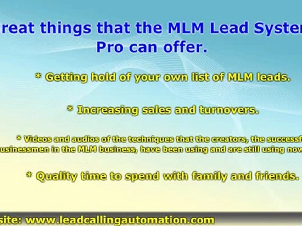 MLM Lead System Pro  Internet Marketing 101