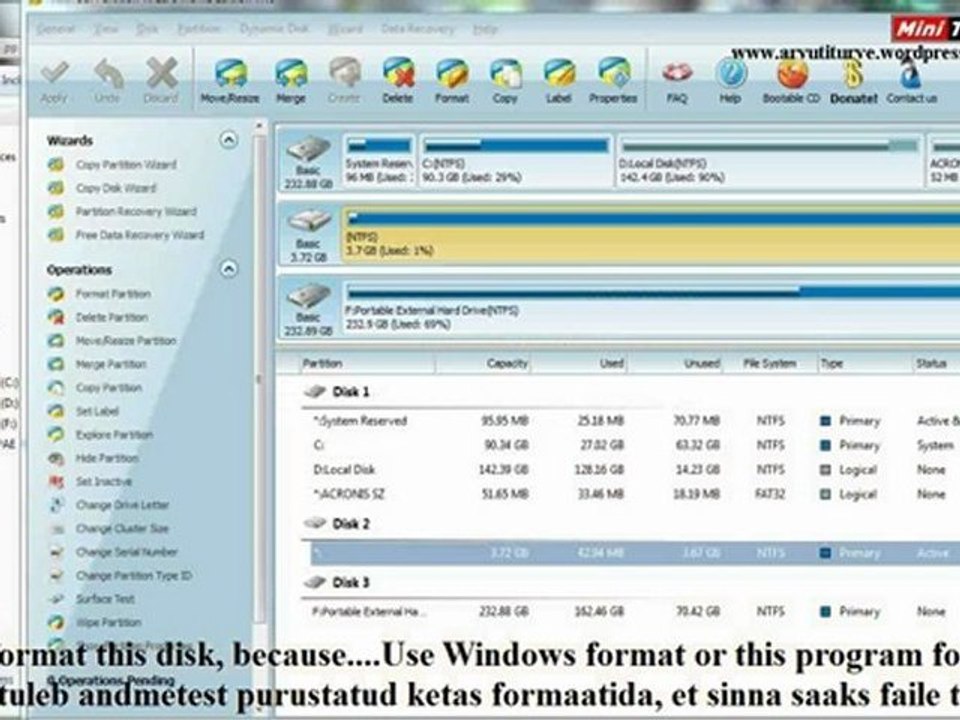 Repair Hard Drive errors or Completely Erase a Hard Disk Drive before sell it
