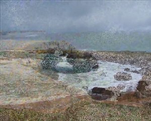 La mer vue de la côte