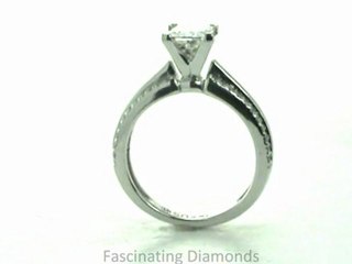 FDENS3013PRR    Princess Cut Diamond Engagement Ring In Pave Setting