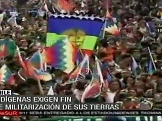 Marcha para reivindicar los derechos indígenas en Chile
