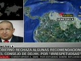 Chávez rechaza algunas recomendaciones del Consejo de DD.HH