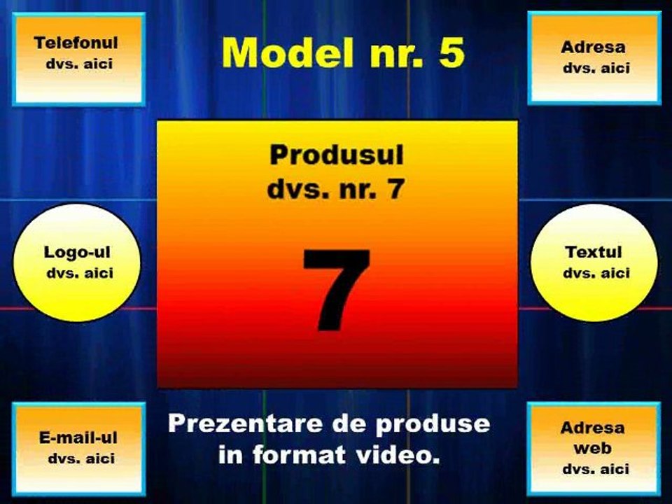 Prezentare de produse model nr.5