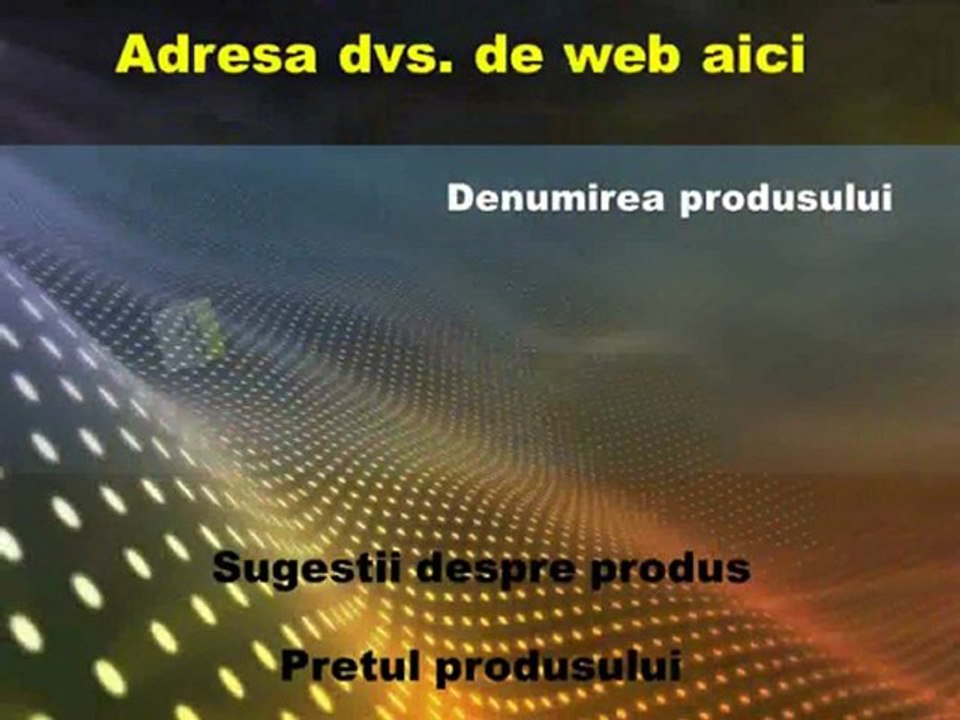 Prezentare de produse model nr.10