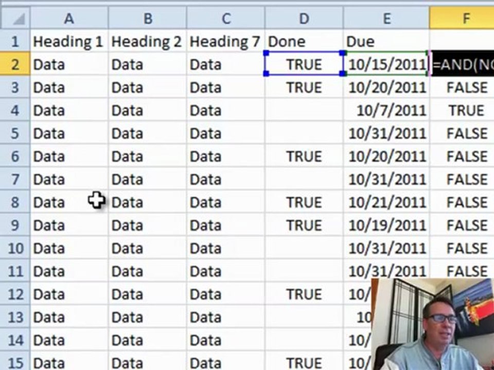 Learn Excel  – “Conditional Format the Row”: #1441