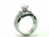 FDENR989HT Heart Shape Diamond Wedding Rings Set In Heavy Channel Setting