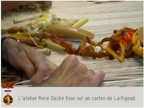 Tissage d'une tapisserie d'Aubusson