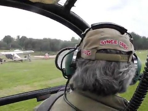 Approche sur le terrain de Saint-Junien en Alouette II (BIS !) Nous changeons de place...