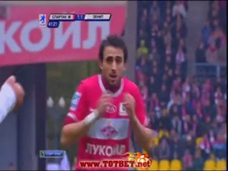 Красная карточка Парехе за удар по лицу Александра Кержакова 02.10.2011