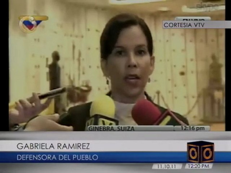 Defensora declara desde Ginebra