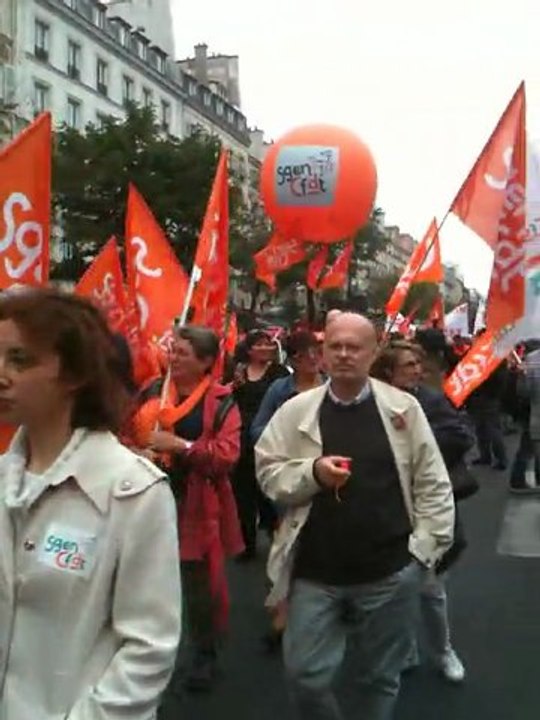 Manifestation CFDT Paris 11 octobre 2011 République-Bastille