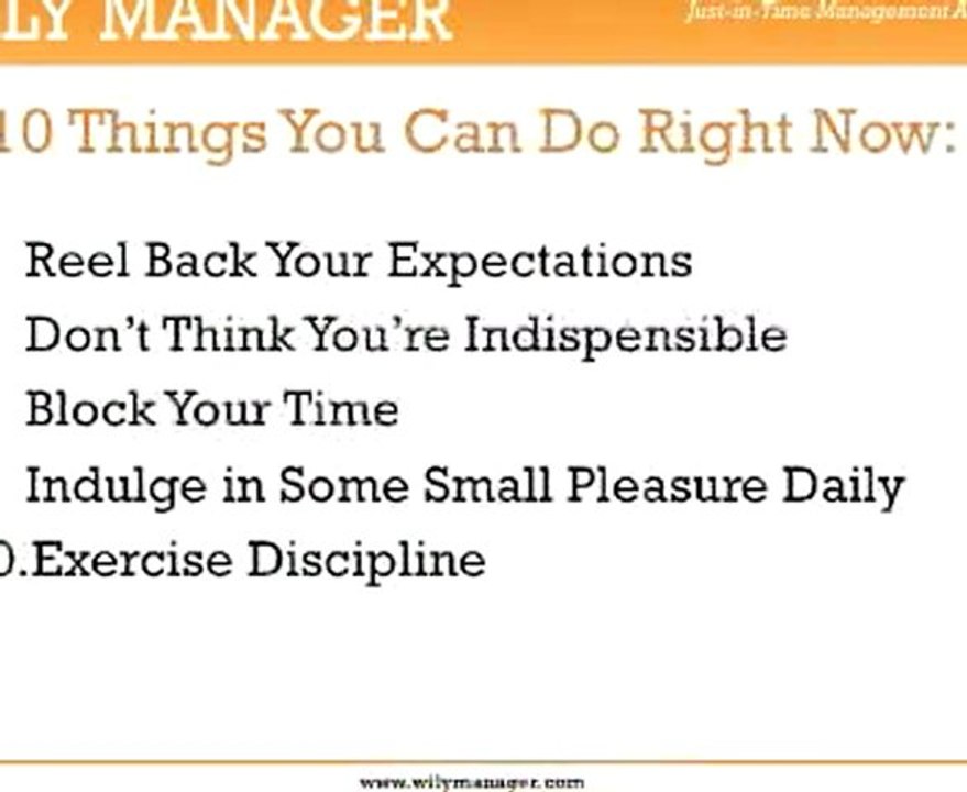 Top 10 Work Life Balance Tips - A How To Guide for Busy Managers