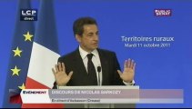 Sarkozy : Discours sur la politique en faveur des territoires ruraux
