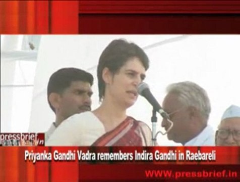 Priyanka Gandhi Vadra remembers Indira Gandhi in Raebareli