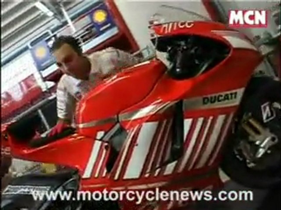 MCN: Behind the scenes footage of the Ducati Desmosedici