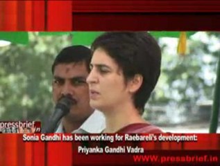 Sonia Gandhi has been working for Raebareli’s development-  Priyanka Gandhi Vadra