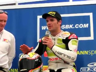 Carlos Checa talks Valencia last corner crash