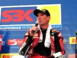Troy Corser speaks after taking pole in Misano WSB