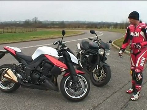 2010 Kawasaki Z1000 vs Triumph Speed Triple review