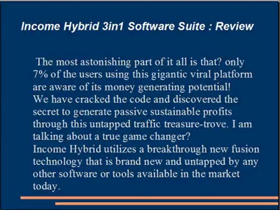 Income Hybrid 3in1 Software Suite : Review