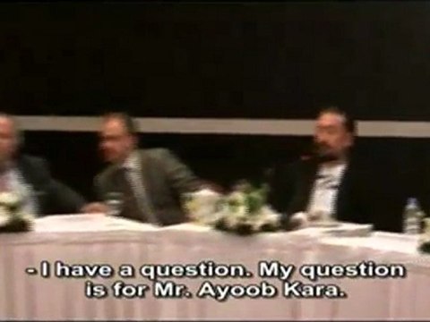 Mr. Ayoub Kara answering a question at the joint press conference with Mr. Adnan Oktar (May 12nd, 2011, Istanbul)