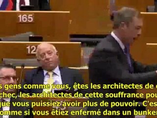 Nigel Farage clash Barraso et propose une nouvelle idée pour augmenter le FESF