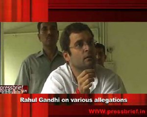 Rahul Gandhi on various allegations