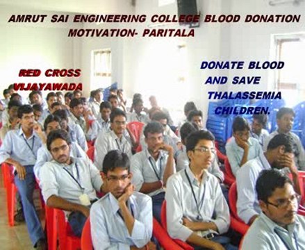 AMRUTSAI ENGINEERING COLLEGE BLOOD DONATION MOTIVATION ON 22-09-11.-RED CROSS VIJAYAWADA