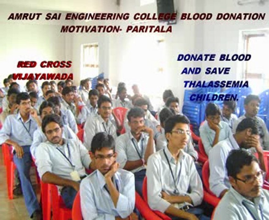 AMRUTSAI ENGINEERING COLLEGE BLOOD DONATION MOTIVATION ON 22-09-11.-RED CROSS VIJAYAWADA