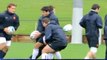 French rugby squad trains before Wales semi