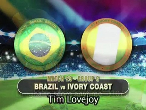 TIm Lovejoy on the Brazil v Ivory Coast Match
